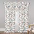 DriftAway Ada Botanical Print Lined Flower Leaf Thermal Insulated Window Valance Rod Pocket Waterfall Swag Valance with Pom Pom 52 Inch by 18 Inch...