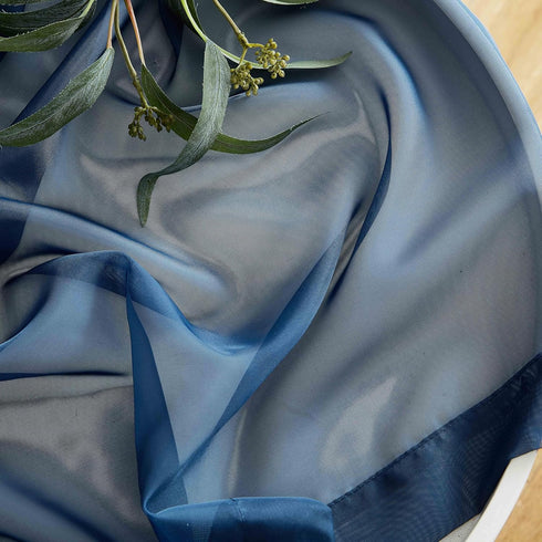 HLC.ME Navy Blue Sheer Voile Window Treatment Rod Pocket Curtain Panels for Bedroom, Kitchen, and Living Room (54 x 72 inches Long, Set of 2)...