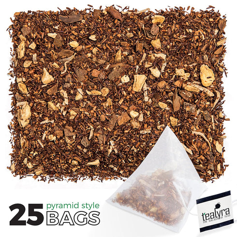 Tealyra - Rooibos Coconut Vanilla Chai - 25 Bags - Ginger Cinnamon - Red Bush Rooibos Herbal Loose Leaf Tea - Antioxidants Rich - Caffeine-Free - ...
