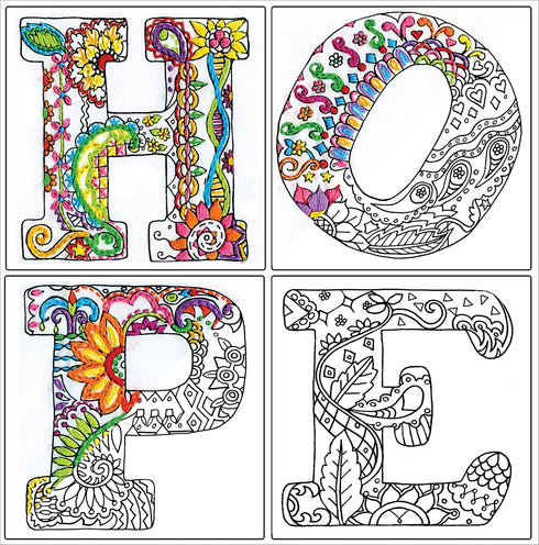 Design Works Crafts Hope Zenbroidery Kit, 12" x 12", Various......