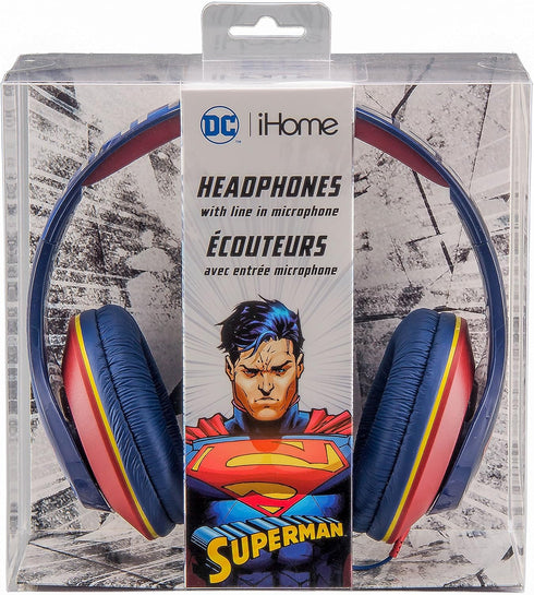 Superman Headphones - On Ear Hero Design with Built in Mic...