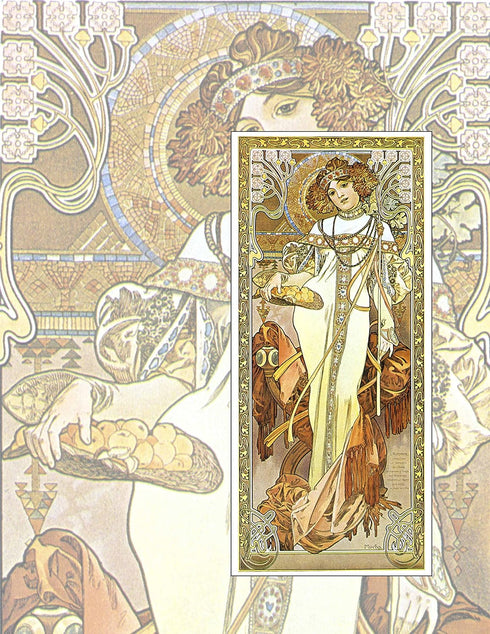 ArtDash Brand Premium Art Nouveau Reproductions: The Four Seasons ~ Set of 4 Easy-to-Frame 8"×10" Prints (AN086) by Alphonse Mucha...