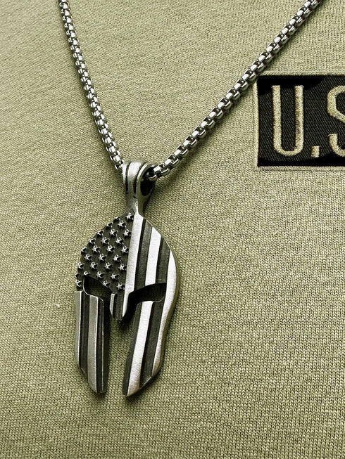 Workout Pendant Necklace, The Spartan Warrior Pendant, Self-Discipline, Hard Work, Dedication, Motivational Gift for Gym Lovers, Titanium Steel Ne...