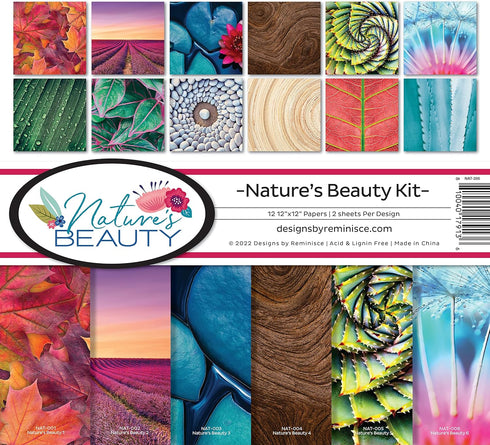 Reminisce Nature's Beauty Scrapbook Collection Kit, White, 12x12 inches...