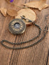 Mudder Vintage Roman Numerals Scale Quartz Pocket Watch with Chain (Bronze)...