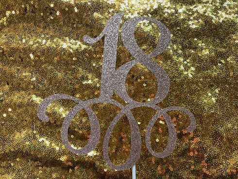 Rose Gold 18 Birthday Cake Topper, 18th Birthday Cake Topper Eighteen Birthday Cake Topper for Girls Boys 18th Birthday Party Cake Supplies...