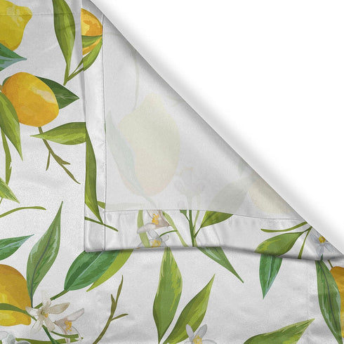 Ambesonne Nature Kitchen Curtains, Flowering Lemon Woody Plant Romance Habitat Citrus Fresh Background, Window Drapes 2 Panel Set for Kitchen Cafe...