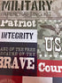 Military 12x12 Scrapbooking Page Kit, 13 pcs. Hero, USA, Brave, Courage, Duty Calls...
