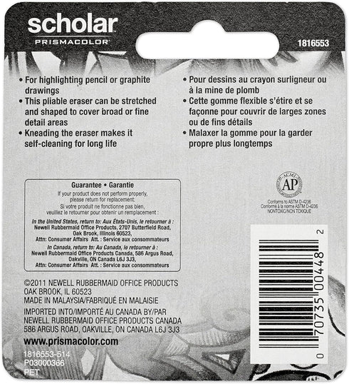 Prismacolor Scholar Kneaded Rubber Eraser, 1-Count...