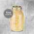 Regular-Mouth Glass Canning Mason Jars (4 Pack) , 32-Ounce (2 Pint) Glass Canning Jars with Gold Metal Airtight Lids and Bands for Canning Preserv...