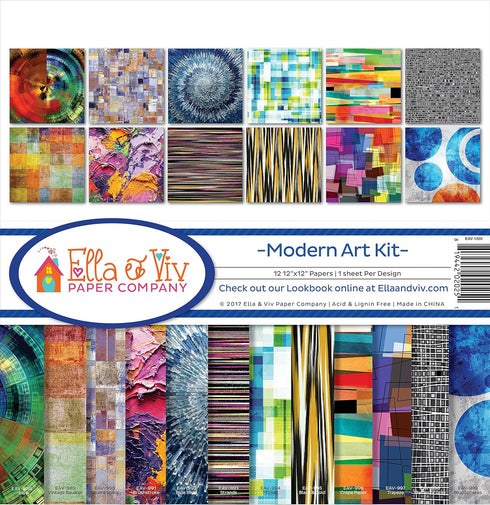 Ella & Viv by Reminisce EAV-1000 Modern Art Scrapbook Collection Kit...