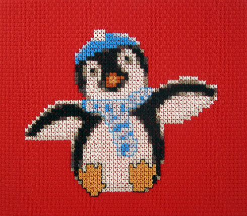 Penguin Christmas Counted Cross Stitch Kit by Orcraphics...