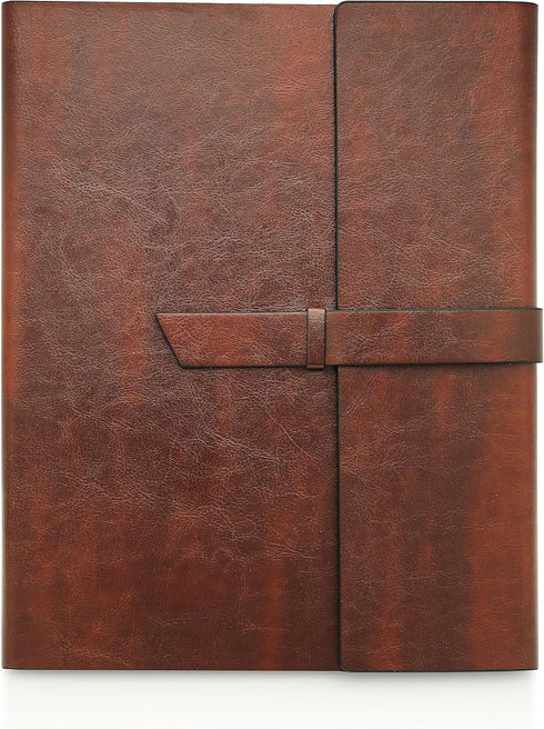 GALLAWAY LEATHER Padfolio Portfolio Folder – Slim Portfolio Folio Organizer Holder for Letter Legal A4 Note Pads Notebooks for Men Women Refillabl...