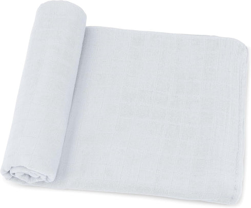 Comfy Cubs Muslin Swaddle Blankets Neutral Receiving Blanket Swaddling, Wrap for Boys and Girls, Baby Essentials, Registry & Gift (White)...