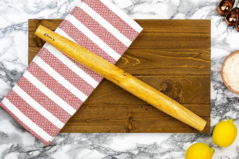 French Rolling Pin – 18 Inch Wooden Dough Roller for Baking Pizza, Pie Crust, Cookies & Pasta | Essential Kitchen Tool & Gift for Bakers, Chefs & ...