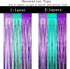 Teal Purple Tinsel Foil Fringe Curtains - Under The Sea Baby Shower Birthday Photo Backdrops Wedding Summer Beach Pool Party Decor Photo Booth Pro...