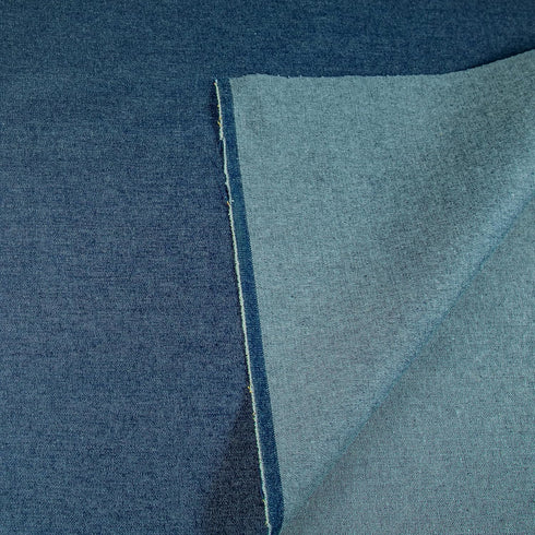 FabricLA Stretch Cotton Denim Fabric - 8 oz, 50” Inch Wide by The Yard - Stylish Jeans Jackets Skirts & Dresses - Denim Blue, 1 Yard...