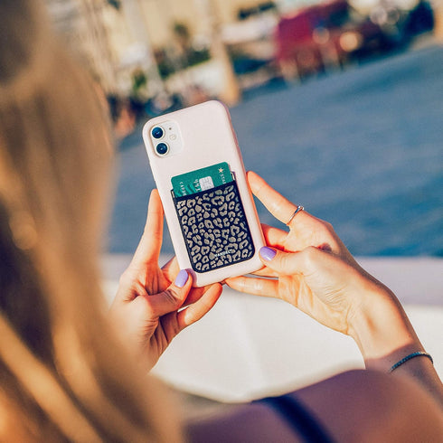 VANDEL Pocket – Stick-On Fabric Phone Wallet Stick On for Women, Cute Credit Card Holder for Phone Case, Stick On Back of Phone Fabric Sleeve for ...