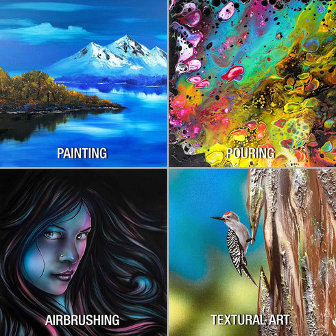 U.S. Art Supply 12 X 16 inch Professional Artist Quality Acid Free Canvas Panel Boards for Painting 4-Pack (1 Full Case of 4 Single Canvas Board P...