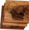Milwaukee Coasters, Milwaukee Skyline in Wisconsin Drink Coasters – Milwaukee Gifts & Souvenirs, Engraved Coasters w/Milwaukee Skyline Design – Mi...