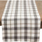 Saro Lifestyle Buffalo Plaid Table Runner, Grey, 16" x 72"...