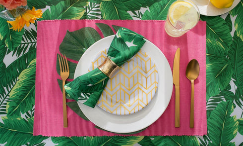DII Outdoor Tabletop Collection, Stain Resistant & Waterproof, 60" Round, Banana Leaf...