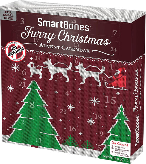 SmartBones Holiday Advent Calendar 24 Count, Made with Real Chicken, Rawhide-Free Chews for Small Dogs, 1 Count (Pack of 1)...