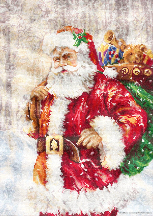 Lucas-S Smiling Santa Counted Cross-Stitch Kit...