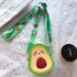 SGVAHY 3D Cartoon Avocado Silicone Coin Wallets Cute Purse Headset Bag Makeup and Hair Accessories Bag Fun Toy Silicone Key Coin Gifts Children Go...