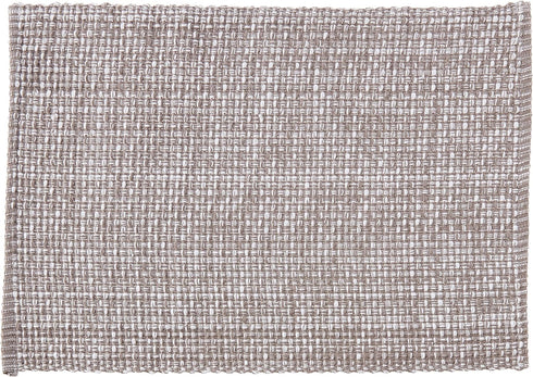 Sweet Home Collection 100% Cotton Placemats for Dining Room Rectangle Two Tone Woven Fabric 13" x 19" Soft Durable Table Mat Set, Set of 6, Gray...