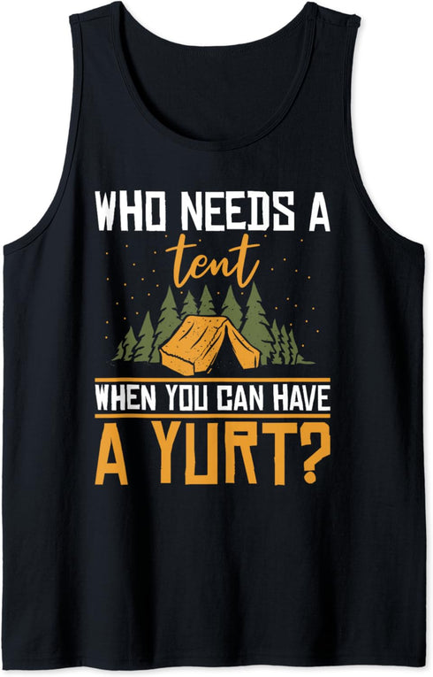 Glamper Nature Lover Mountains Camping Gear Glamping Tank Top...