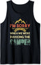 Retro RV Camping Gear Funny Camping Gifts Sorry For What I Tank Top...
