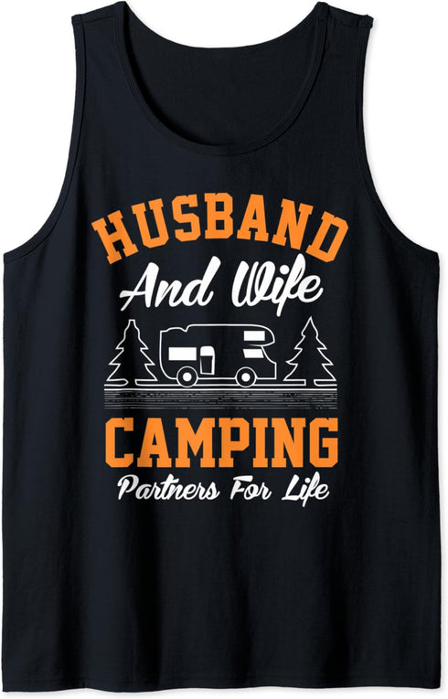 Husband And Wife Camping Partners For Life Camping Gear RV Tank Top...