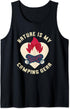 Bushcrafter Nature Is My Camping Gear Survivalist Campfire Tank Top...