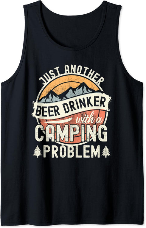 Funny Camper Gear Camping Accessories For Beer Lovers Tank Top...