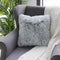 Uhomy Fluffy Accent Pillows Cover 20"x20", Soft Gray Ombre Faux Fur Throw Pillow Case, Modern Luxury Decorative Square Cushion Cover for Farmhouse...