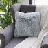 Uhomy Fluffy Accent Pillows Cover 20"x20", Soft Gray Ombre Faux Fur Throw Pillow Case, Modern Luxury Decorative Square Cushion Cover for Farmhouse...