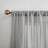 No. 918 Tayla Crushed Texture Semi-Sheer Rod Pocket Curtain Panel, 50" x 120", Gray...