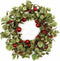 20 inches Artificial Winter Spring Wreath with Eucalyptus Leaves,Red Berries,Red Bells for Front Door Farmhouse Indoor Outdoor Festival Home Decor...