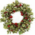 20 inches Artificial Winter Spring Wreath with Eucalyptus Leaves,Red Berries,Red Bells for Front Door Farmhouse Indoor Outdoor Festival Home Decor...