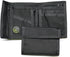 Nylon Bifold Wallet with Zippered Coin Pocket (Black)...