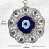 Turkish Glass Blue Evil Eye Wall Hanging Ornament - Metal Home Decor - Turkish Amulet - Protection and Good Luck Charm Gift in a Box...