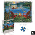 550 Piece Puzzle for Adults Adirondack Chairs and FIRE by J. Charles 24X18 Country Life Jigsaw from KI Puzzles,02633-SB...