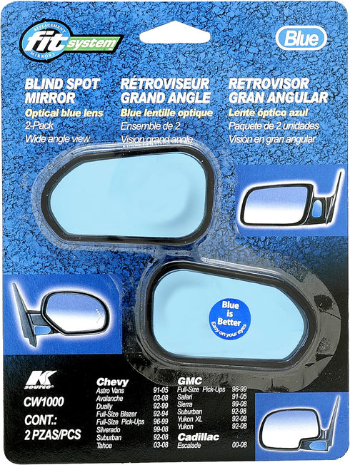Fit System CW1000 Custom Spot Mirror with Optical Blue Lens - Pair...