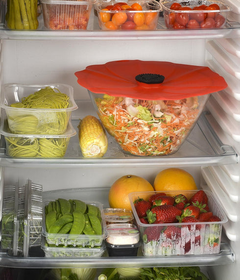 Charles Viancin - Poppy Silicone Lid for Food Storage and Cooking - 9''/23cm - Airtight Seal on Any Smooth Rim Surface - BPA-Free - Oven, Microwav...