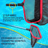 U.S. Pool Supply Professional Heavy Duty 17" Swimming Pool Leaf Skimmer Rake with Deep Net Bag - Strong Aluminum Frame for Faster Cleaning & Easie...
