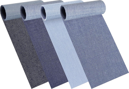 Blue Jeans Denim Patches 4 Rolls, Inside and Outside Iron On Patches, Jean Patches?Blue Denim Iron On Patches, for Jeans Clothing Hole Repairing a...