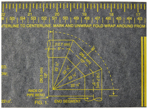 Jackson Safety Flexible Wrap-A-Round Pipe Marking Tool, 3" to 6" Pipe Diameter, Gray, Medium, 14763...