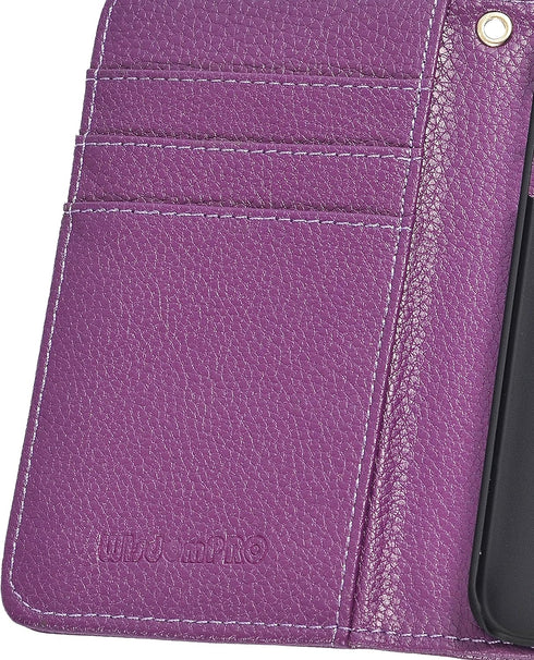 Wisdompro Wallet Case for iPhone 5, for iPhone 5s, for iPhone SE 2016, PU Leather Protective Phone Case Cover with Credit Card Slots and Magnetic ...