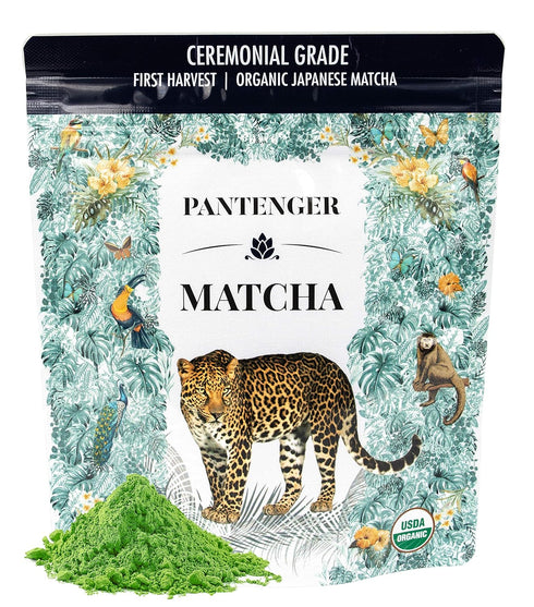 Organic Ceremonial Grade Matcha | Emerald Green, Creamy & Sweet (for a matcha) | Japanese - First Harvest - Hand Picked - Stone Milled | By Panten...